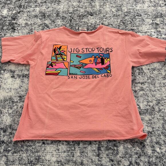 Vintage 1989 Jip Stop Tours San Jose Del Cabo Women's Top Size Large 80s Mexico - Picture 8 of 9